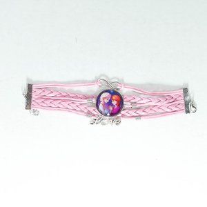 🛍Girls Anna and Elsa pink multi strand bracelet